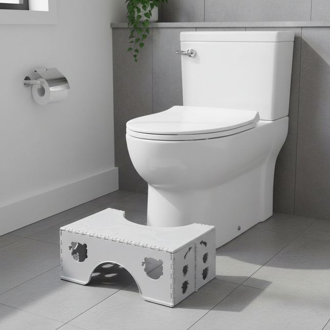Squatting Toilet Stool Folding Proper Posture Poop Potty Stool Portable Travel Footstep With Anti-Slip Feet Adults Poop - gallery 1