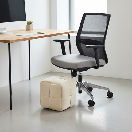 Foot Rest Soft and Comfortable Square Corduroy Woven Design Sofa Stool - gallery 1