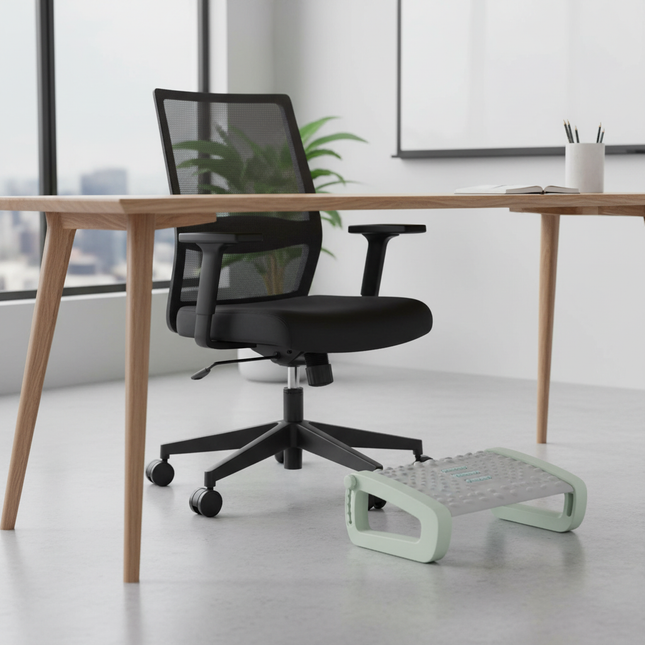 Height Adjustable Office Foot Stool Thickened PP Design Relieve Instep Fatigue Under Desk Footrest Strong Bearing for toilet - gallery 1