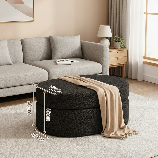 Home Furniture Stool Creative Storage Boxes Lamb Cashmere Hallway Bench Advanced Foot Seat Multifunctional Shoe Changing Stool - gallery 1