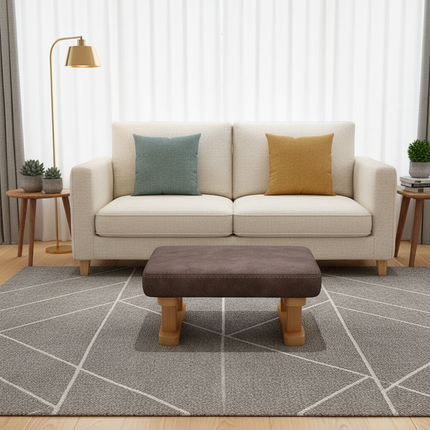 Colorful Small Wooden Stool with Non-Slip Pad Footrest Seat Square Household Living Room Hallway Sofa Tea Stools - gallery 1