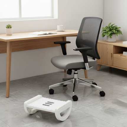 Portable Foot Rest Under Ergonomic Footrest Stool 6 Height Position Adjustable Foot Stoo with Firm Non-Slip Legs Massage Rollers - gallery 1