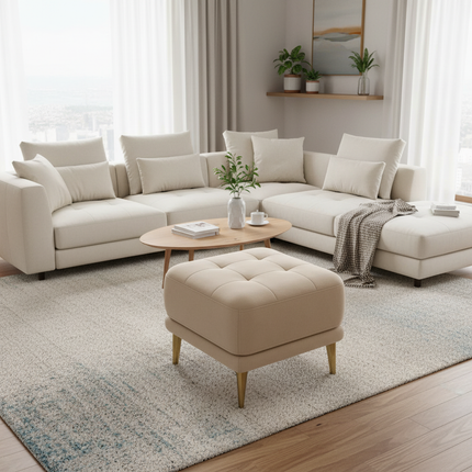 Modern Light Luxury Foot Stool Comfortable Velvet Shoes Bench Elastic Latex Sofa Seat Stable and Load Bearing Hallway Ottoman - gallery 1