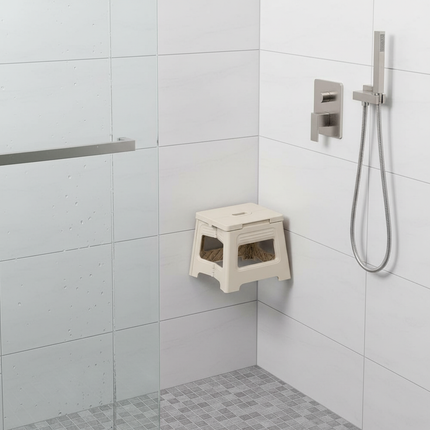 Lightweight Folding Step Stool Multi Purpose Handheld Thickened Footstool Non-Slip Plastic Small Benches Kitchen - gallery 1