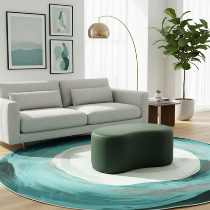 Luxury Stool INS Lamb Changing Wool Foot Stool Bedroom Pouf Nordic Shoe Ottoman Creative Design Living Room Floor Sofa Bench - gallery 1