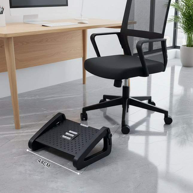 Under Desk Footrest with Massage Rollers Ergonomic Foot Stool for Home Office Pain Relief and Comfort - gallery 1