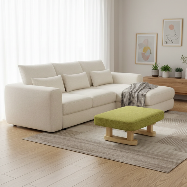 1Pc Creative Small Wood Stool Foot Rest Sofa Living Room Chair - gallery 1