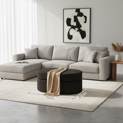 Home Furniture Stool Creative Storage Boxes Lamb Cashmere Hallway Bench Advanced Foot Seat Multifunctional Shoe Changing Stool - gallery 1