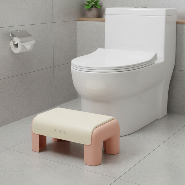 Ergonomic Shoe Changing Stool Waterproof Anti-Slip Toilet Footstool Multi-Function Universal Bathroom Foot Stool Wear Shoes - gallery 1