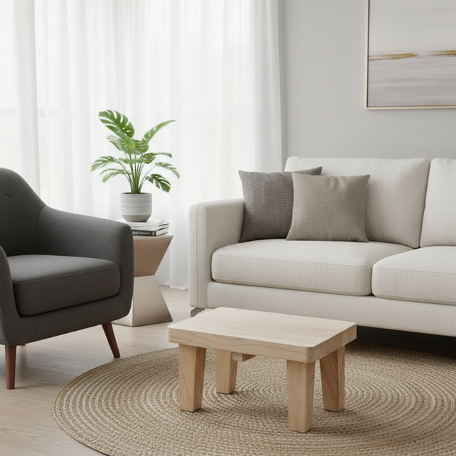 Creative Small Wood Chair Household Shoe Changing Stool Ins Sofa Living Room Foot Rest Stool Tea Table Children Bathroom Footsto - gallery 1