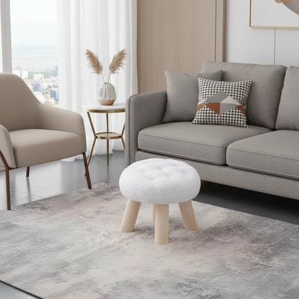 Flower Stool, Footstool, Shoe Changing Stool, Sofa, Coffee Table, Low Stool, Small Round Stool, Living Room, Bedroom - gallery 1