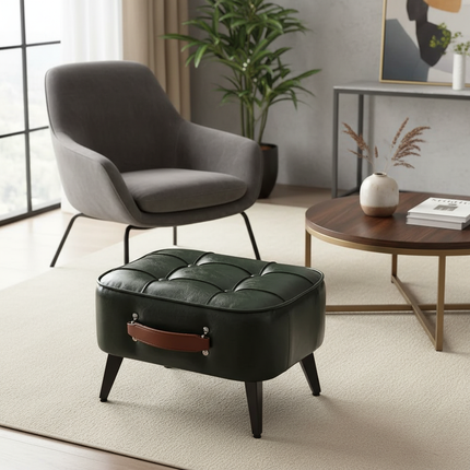 1pc Minimalist Short Stool, Super Soft & Space Saving Short Sofa, Household Shoe Bench With Soft Seating, For Living Room Entry - gallery 1