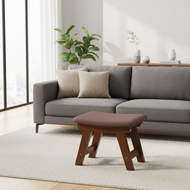 Cloth Small Stool Creative Household Shoe Stool Tea Table Stool Living Room Wood Solid Bench Modern Simple Sofa - gallery 1