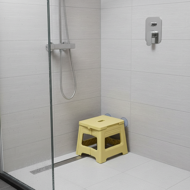 Lightweight Folding Step Stool Multi Purpose Handheld Thickened Footstool Non-Slip Plastic Small Benches Kitchen - gallery 1