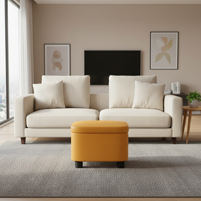 home Furniture Household Low Stool Living Room Coffee Table Sofa Stools Soft Bag Pier Ottoman Footrest With Storage Space Stool - gallery 1