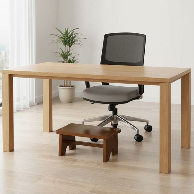 Bamboo Foot Stool Bedside Vintage Step Stool Foot Rest Under Desk Anti Slip Step Stool For Home Bedroom Bathroom Office Kitchen - gallery 1