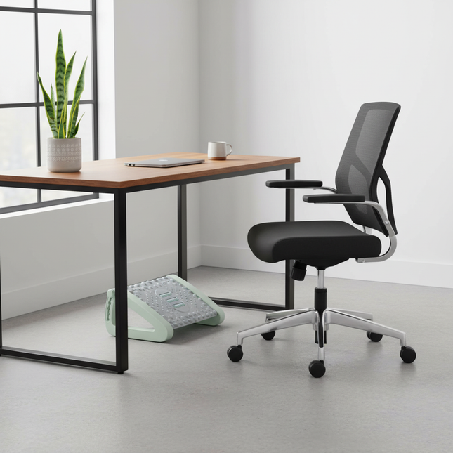 43*32cm Office Stool Footrest With Ergonomic Design Relieve Pressure Improve Comfort Footstool Massage Rollers For Office Space - gallery 1