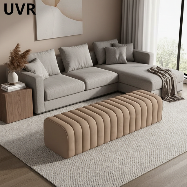 UVR Light Luxury Shoeshine Bench Modern Simple Doorway Entrance Chair Bedroom Bedside Bench Living Room Sofa Footrest Chair - gallery 1