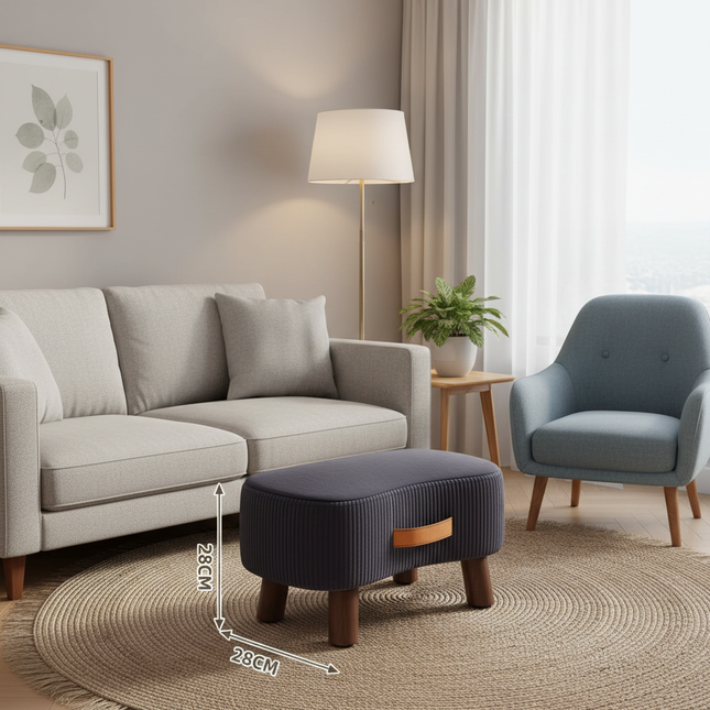 Potable Small Wood Chair Household Shoe Changing Stool Sofa Living Room Foot Rest Stool Tea Table Children Bathroom Footstool - gallery 1