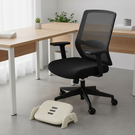 Ergonomic Massage Footstool Durable Detachable Foot Rest Stool Feet Support Adjustable Height Footrest Cushion Living Room - gallery 1