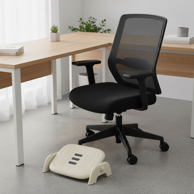 Ergonomic Massage Footstool Durable Detachable Foot Rest Stool Feet Support Adjustable Height Footrest Cushion Living Room - gallery 1