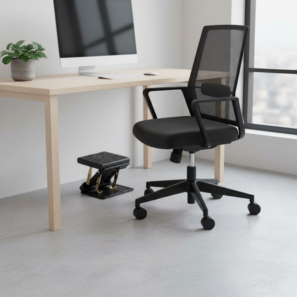 Adjustable Max-load 120lbs Footrest With Removable Soft Foot Rest Pad Stool For Car Under Desk Home Train 4-level Height Adjust - gallery 1