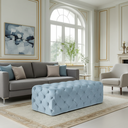 Nordic Multi-color Velvet Stools Living Room Furniture Resting Ottomans Home Entrance Bench Bedroom Bed End Shoe Changing Stool - gallery 1