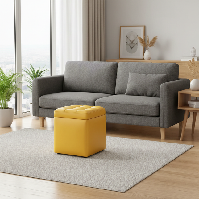 Storage Ottoman Coffee Table Living Room Sofa Stool Storage Chair for Footrest Multifunctional Foot Stool for Home Furniture - gallery 1