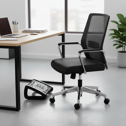 Feet Stool Chair Under Desk Footrest Foot Resting Stool with Massage Ergonomic Office Footrest Under Desk Height Adjustable - gallery 1