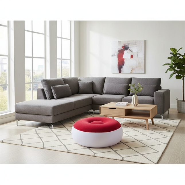 Camping Chair Inflatable Flocking Stool Portable Outdoor Camping Chair Inflatable Flocking Stool Footrest for Home Office Travel - gallery 1