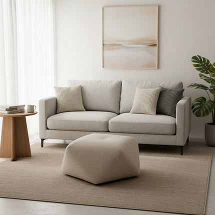 UVR  Living Room Tea Table Sofa Sitting Stool Solid Wood Octagonal Stool Doorway Checkroom Shoe Changing Household Low Stool - gallery 1