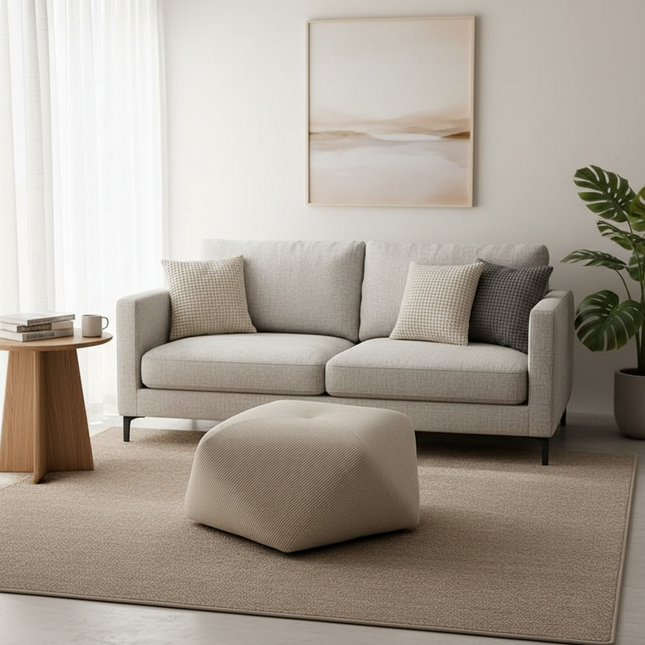 UVR  Living Room Tea Table Sofa Sitting Stool Solid Wood Octagonal Stool Doorway Checkroom Shoe Changing Household Low Stool - gallery 1