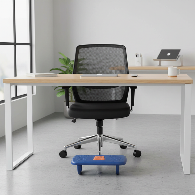 Rocking Footrest for under Desk Ergonomic Desk Leg Rest Rocker Balance Board Comfortable Foot Stool for Desk Home Office - gallery 1