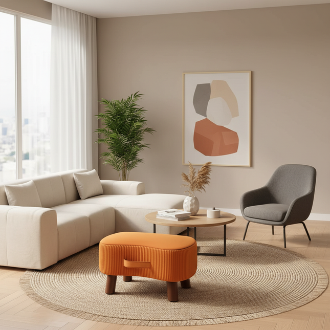 Potable Small Wood Chair Household Shoe Changing Stool Sofa Living Room Foot Rest Stool Tea Table Children Bathroom Footstool - gallery 1