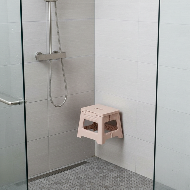 Lightweight Folding Step Stool Multi Purpose Handheld Thickened Footstool Non-Slip Plastic Small Benches Kitchen - gallery 1