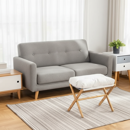 Household Portable Minimalist Living Room Office Desk Cushion Footstool X-shaped Folding Stool - gallery 1