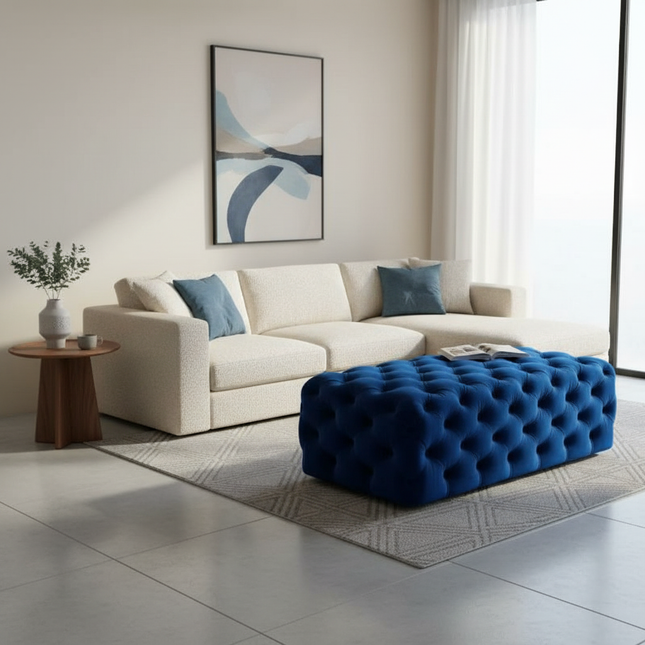 Nordic Multi-color Velvet Stools Living Room Furniture Resting Ottomans Home Entrance Bench Bedroom Bed End Shoe Changing Stool - gallery 1