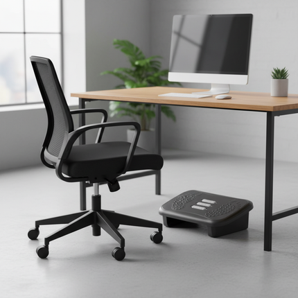 Foot Rest Under Desk Leg Rest with Roller Massage Foot Nursing Stool Foot Stool for Car Computer Desk Women Men Living Room Home - gallery 1