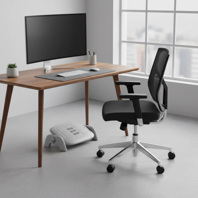 Ergonomic Massage Footstool Durable Detachable Foot Rest Stool Feet Support Adjustable Height Footrest Cushion Living Room - gallery 1