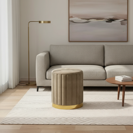 Fashion Storage Stool, Shoe Changing Stool, Makeup Stool, Bedroom Dressing Table Round Stool, New Round Stool with Storage Space - gallery 1