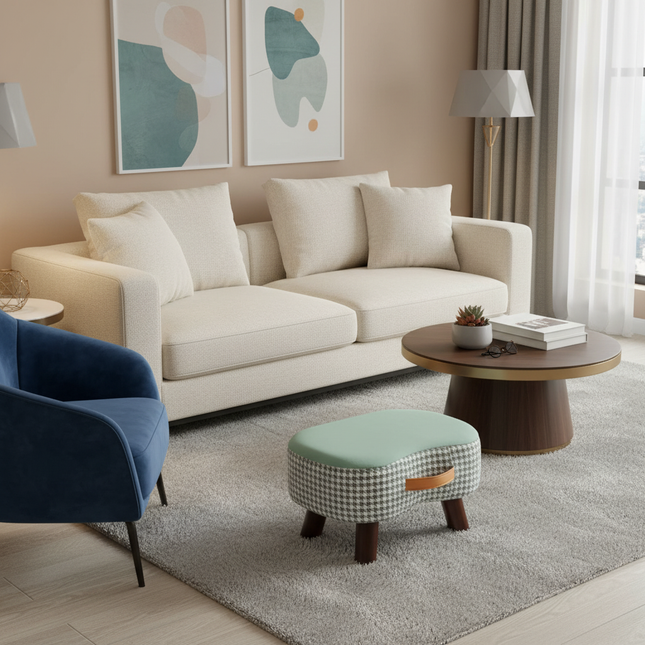 Sofa Footrests Soft Bag Chair Simple Change Shoes Stool Living Room Coffee Desk Footrest Repose Stools Small Table Low Chairs - gallery 1