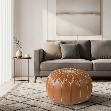 Unstuffed Pouf Cover under Desk Bedroom Decor Foot Rest Cover Large Embroider Craft Foot Rest Patio Seat Cover Footstool Cover - gallery 1