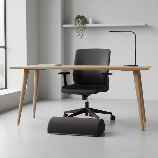 Foot Rest Washable Cover-Under Desk Footrest For Under Desk At Work, For Fatigue&Pain Relief With Memory Foam, Non Slip Bead - gallery 1