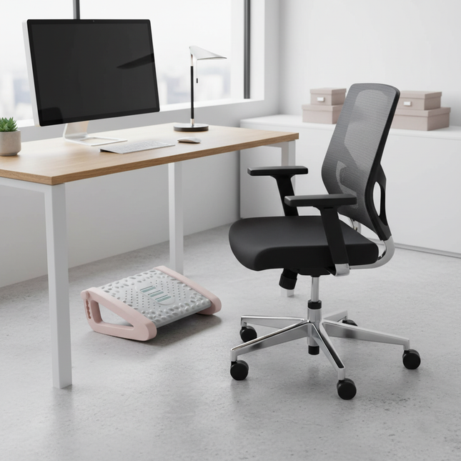 Height Adjustable Office Foot Stool Thickened PP Design Relieve Instep Fatigue Under Desk Footrest Strong Bearing for toilet - gallery 1