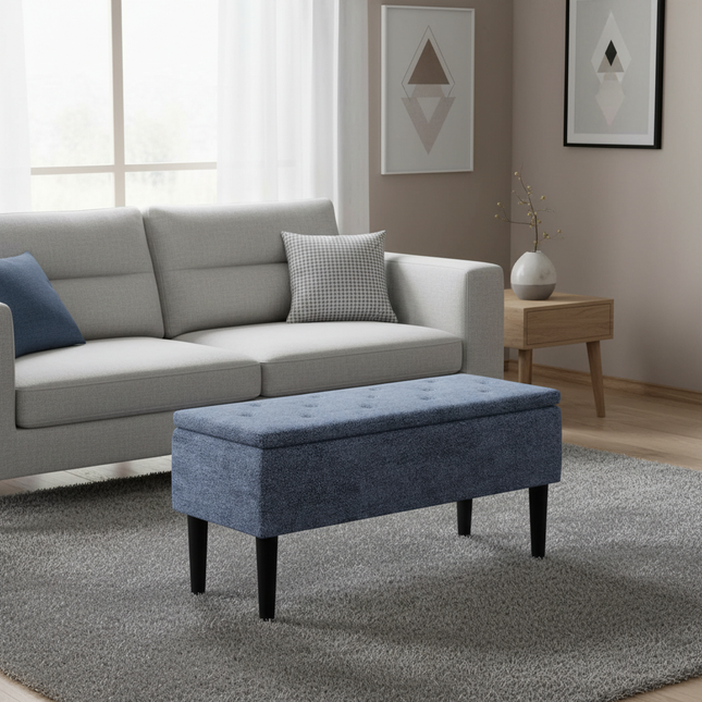 Homcom Bedroom Storage Chest 47 L with Flip Lid 95X38X45 cm - gallery 1