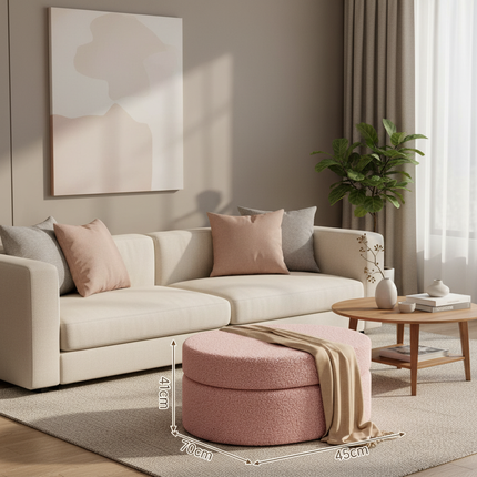 Home Furniture Stool Creative Storage Boxes Lamb Cashmere Hallway Bench Advanced Foot Seat Multifunctional Shoe Changing Stool - gallery 1