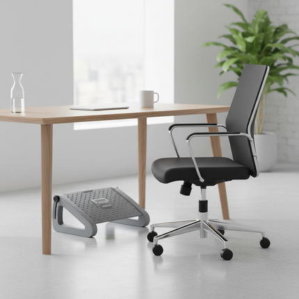 Under Desk Footrest with Massage Rollers Ergonomic Foot Stool for Home Office Pain Relief and Comfort - gallery 1