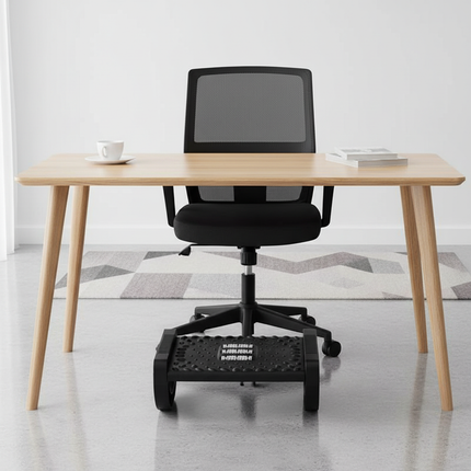 Portable Foot Rest Under Ergonomic Footrest Stool 6 Height Position Adjustable Foot Stoo with Firm Non-Slip Legs Massage Rollers - gallery 1