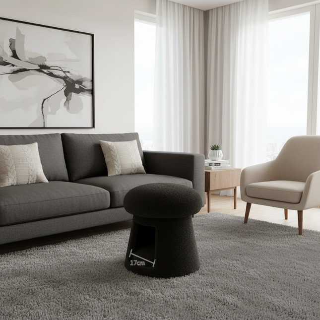 Nordic Living Room Ottomen with Cat Pet Nest Shoes Changing Stool Low Chair Bench Footrest for Hallway Entrance Decor Furniture - gallery 1