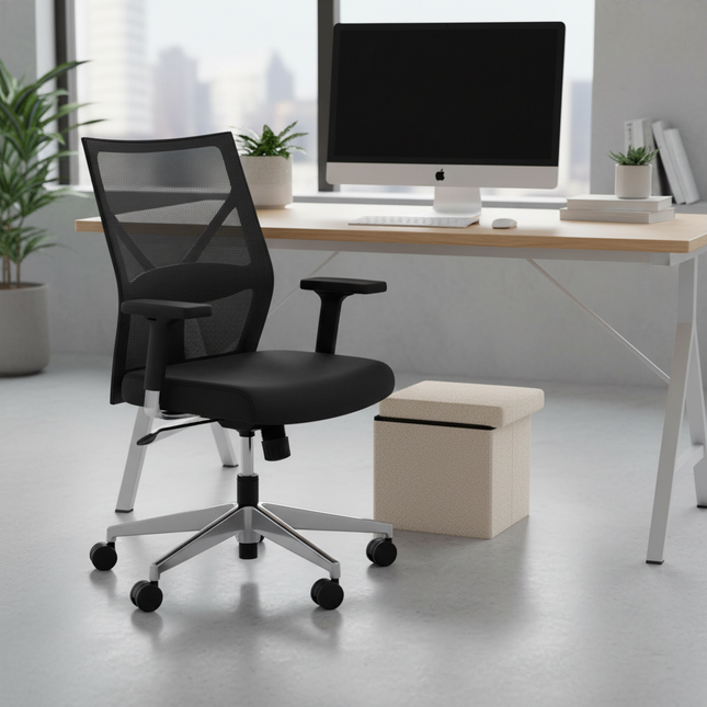 1PC Foldable Ottoman Stool Storage Chest Folding Cube Footstool with Removable Lid Toy Box for Living Room Bedroom Entrance - gallery 1